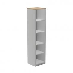 Rocada armario estantería alto sin puertas 195x45x45 estructura gris/tapa haya