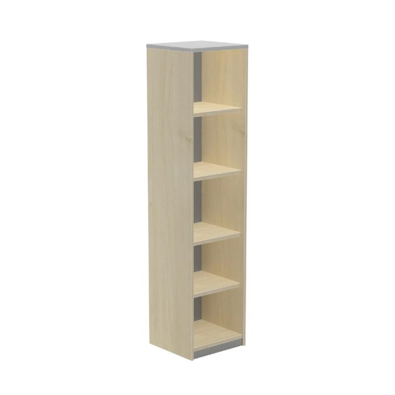 rocada-armario-estanteria-alto-sin-puertas-195x45x45-estructura-haya-tapa-gris