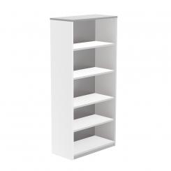 Rocada armario estantería alto sin puertas 195x90x45 estructura blanca/tapa gris