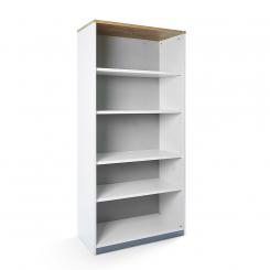 Rocada armario estantería alto sin puertas 195x90x45 estructura blanca/tapa roble