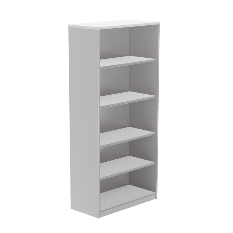 rocada-armario-estanteria-alto-sin-puertas-195x90x45-estructura-gris-tapa-blanco