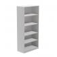 Rocada armario estantería alto sin puertas 195x90x45 estructura gris/tapa blanco