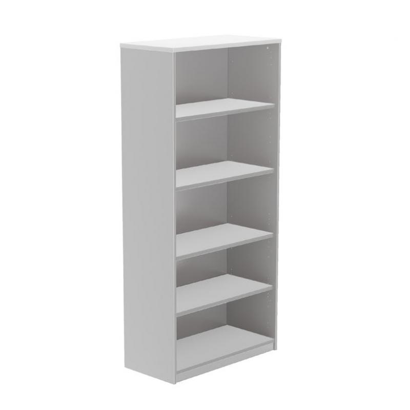 Rocada armario estantería alto sin puertas 195x90x45 estructura gris/tapa blanco
