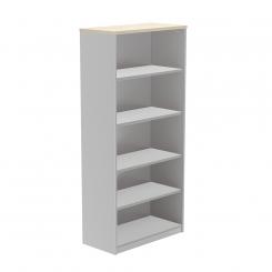 Rocada armario estantería alto sin puertas 195x90x45 estructura gris/tapa haya