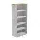 rocada-armario-estanteria-alto-sin-puertas-195x90x45-estructura-gris-tapa-roble