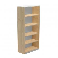 Rocada armario estantería alto sin puertas 195x90x45 estructura roble/tapa blanco