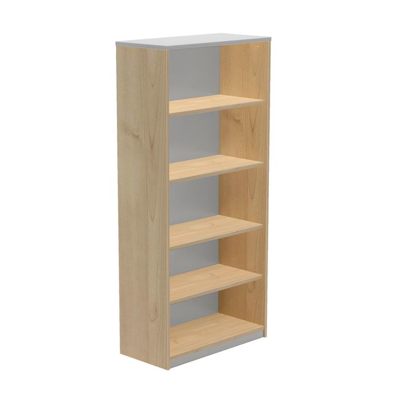 rocada-armario-estanteria-alto-sin-puertas-195x90x45-estructura-roble-tapa-gris
