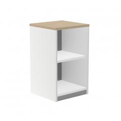 Rocada armario estantería bajo sin puertas 78x45x45 estructura blanco/tapa roble