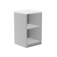 Rocada armario estantería bajo sin puertas 78x45x45 estructura gris/tapa blanco