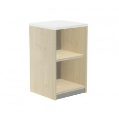 Rocada armario estantería bajo sin puertas 78x45x45 estructura haya/tapa blanco