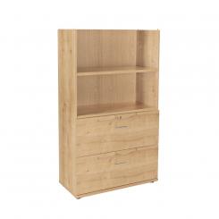 Rocada armario estantería bajo sin puertas 78x45x45 estructura haya/tapa blanco