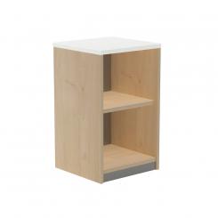 Rocada armario estantería bajo sin puertas 78x45x45 estructura roble/tapa blanco