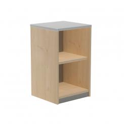 Rocada armario estantería bajo sin puertas 78x45x45 estructura roble/tapa gris