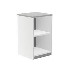 Rocada armario estantería bajo sin puertas 78x90x45 estructura blanca/tapa gris