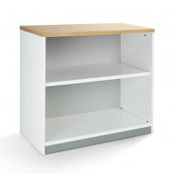 Rocada armario estantería bajo sin puertas 78x90x45 estructura blanca/tapa roble