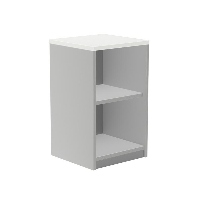 Rocada armario estantería bajo sin puertas 78x90x45 estructura gris/tapa blanca