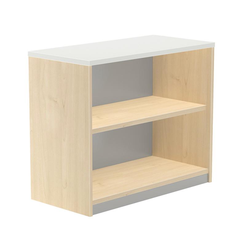 Rocada armario estantería bajo sin puertas 78x90x45 estructura gris/tapa haya
