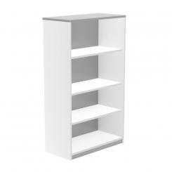 Rocada armario estantería medio sin puertas 156x90x45 estructura gris/tapa blanco
