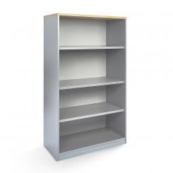 Rocada armario estantería medio sin puertas 156x90x45 estructura gris/tapa haya