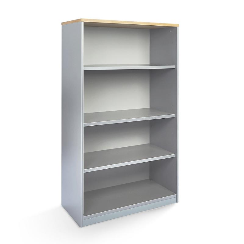 rocada-armario-estanteria-medio-sin-puertas-156x90x45-estructura-gris-tapa-haya