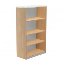 Rocada armario estantería medio sin puertas 156x90x45 estructura roble/tapa blanco