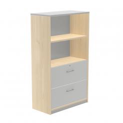 Rocada armario medio carpetero 156x90x45 estructura haya/frontales gris