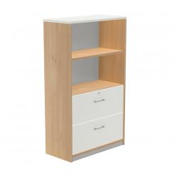 Rocada armario medio carpetero 156x90x45 estructura roble/frontales blanco