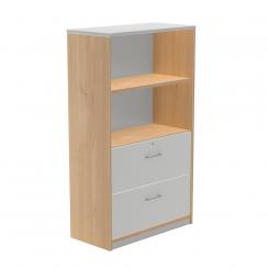 Rocada armario medio carpetero 156x90x45 estructura roble/frontales gris
