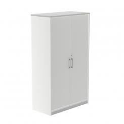 Rocada armario medio con puertas 156x90x45 estructura blanca/puertas gris