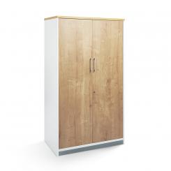 Rocada armario medio con puertas 156x90x45 estructura blanca/puertas roble