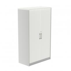 Rocada armario medio con puertas 156x90x45 estructura gris/puertas blanco