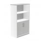 Rocada armario medio con puertas 156x90x45 estructura gris/puertas blanco
