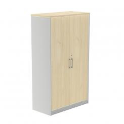 Rocada armario medio con puertas 156x90x45 estructura gris/puertas haya