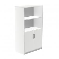 Rocada armario medio con puertas bajas 156x90x45 estructura blanca/puertas blanco