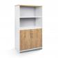 rocada-armario-medio-con-puertas-bajas-156x90x45-estructura-blanca-puertas-roble