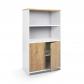rocada-armario-medio-con-puertas-bajas-156x90x45-estructura-blanca-puertas-roble