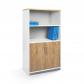 rocada-armario-medio-con-puertas-bajas-156x90x45-estructura-blanca-puertas-roble