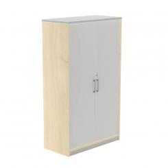 Rocada armario medio con puertas bajas 156x90x45 estructura gris/puertas haya