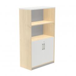 Rocada armario medio con puertas bajas 156x90x45 estructura haya/puertas blanco