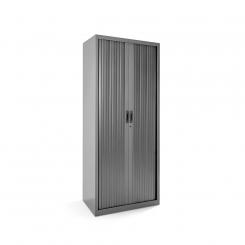 Rocada armario metálico con puertas de persiana color antracita RAL 7015 incluye 4 baldas medida 80x198x45cm