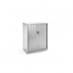 Rocada armario metálico con puertas de persiana  color gris RAL 7035 incluye 2 baldas medida 80x105x45cm