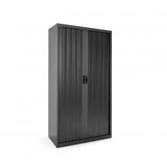 Rocada armario metálico persiana 102x198x45 RAL 9005 incluye 4 baldas color negro. medida 102x198x45cm