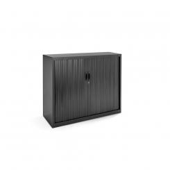 Rocada armario metálico persiana 120x105x45 RAL 9005 incluye 2 baldas. color negro. medida 120x105x45cm (largo x alto x prof.)