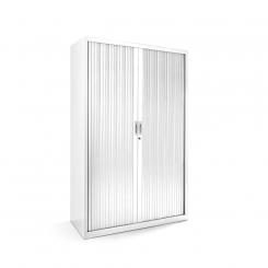 Rocada armario metálico persiana 120x198x45 RAL 9003 incluye 4 baldas color blanco medida 120x198x45cm (largo x alto x prof). DISPONIBLE EN DISTINTOS ACABADOS. CONSÚLTANOS TODAS LAS OPCIONES DISPONIBLES.