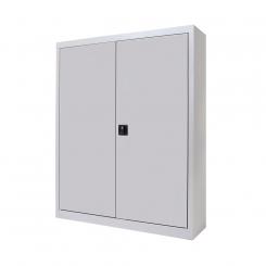 Rocada armario metálico puertas batientes color gris RAL 7035 incluye 2 baldas. medida 102x105x45cm