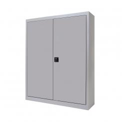 Rocada armario metálico puertas batientes color gris RAL 9006 incluye 2 baldas. medida 102x105x45cm