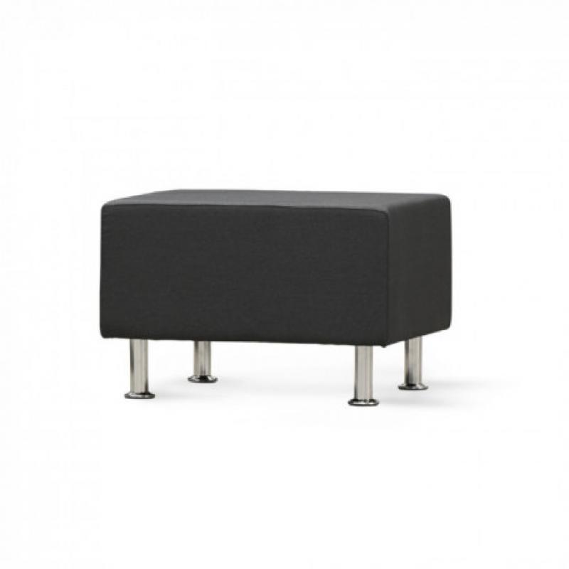 ROCADA Be Soft Modulo Sillon Basico 66X73,8X44,6Cm. Sofá Central Con Brazo, Sin Respaldo. Tapizado En Color Negro/Gris. Estructura Negra. Espuma De Alta Densidad.  Color Negro/Gris.