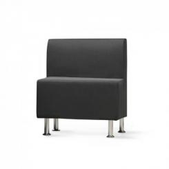 ROCADA Be Soft Modulo Sillon Central 73,8X66X77Cm. Sofá Central Con Respaldo. Tapizado En Color Negro/Gris. Espuma De Alta Densidad.  Color Negro/Gris.