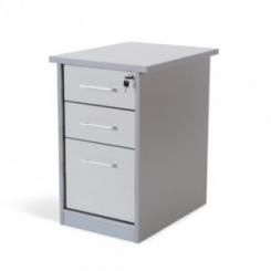 Rocada cajonera buck 2 cajones + carpetero. laterales gris / techo + frente  gris