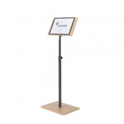 ROCADA Display A4 Natural Vertical/Horizontal Ajustable Con Bandeja Ajustable Para Dosificador
